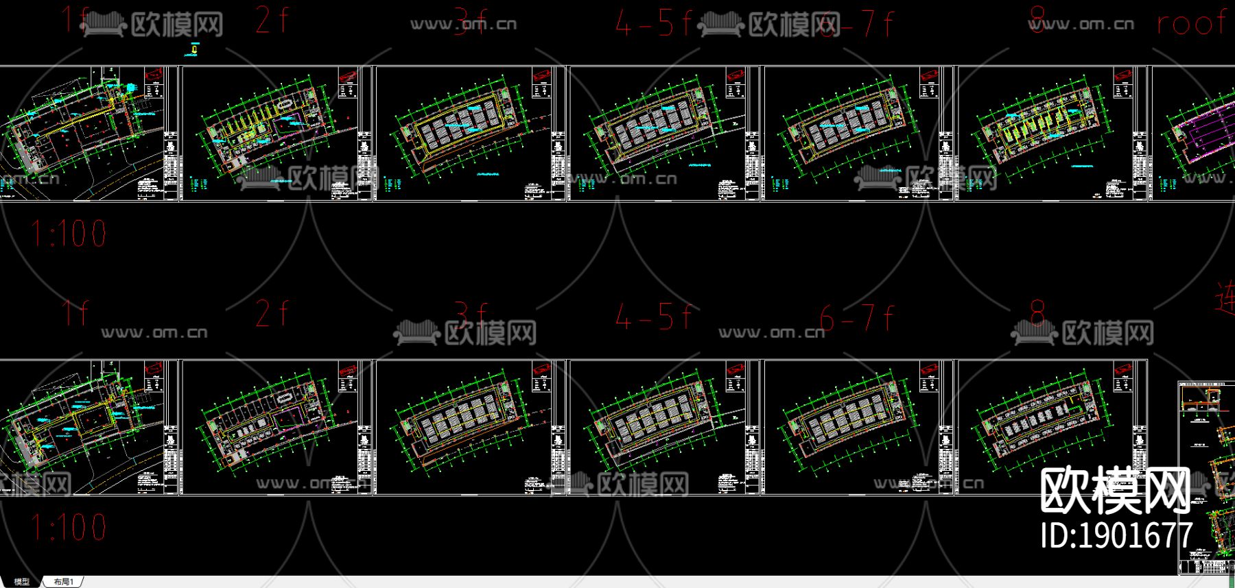 政务大厅cad弱电平面图下载（渲染图2）