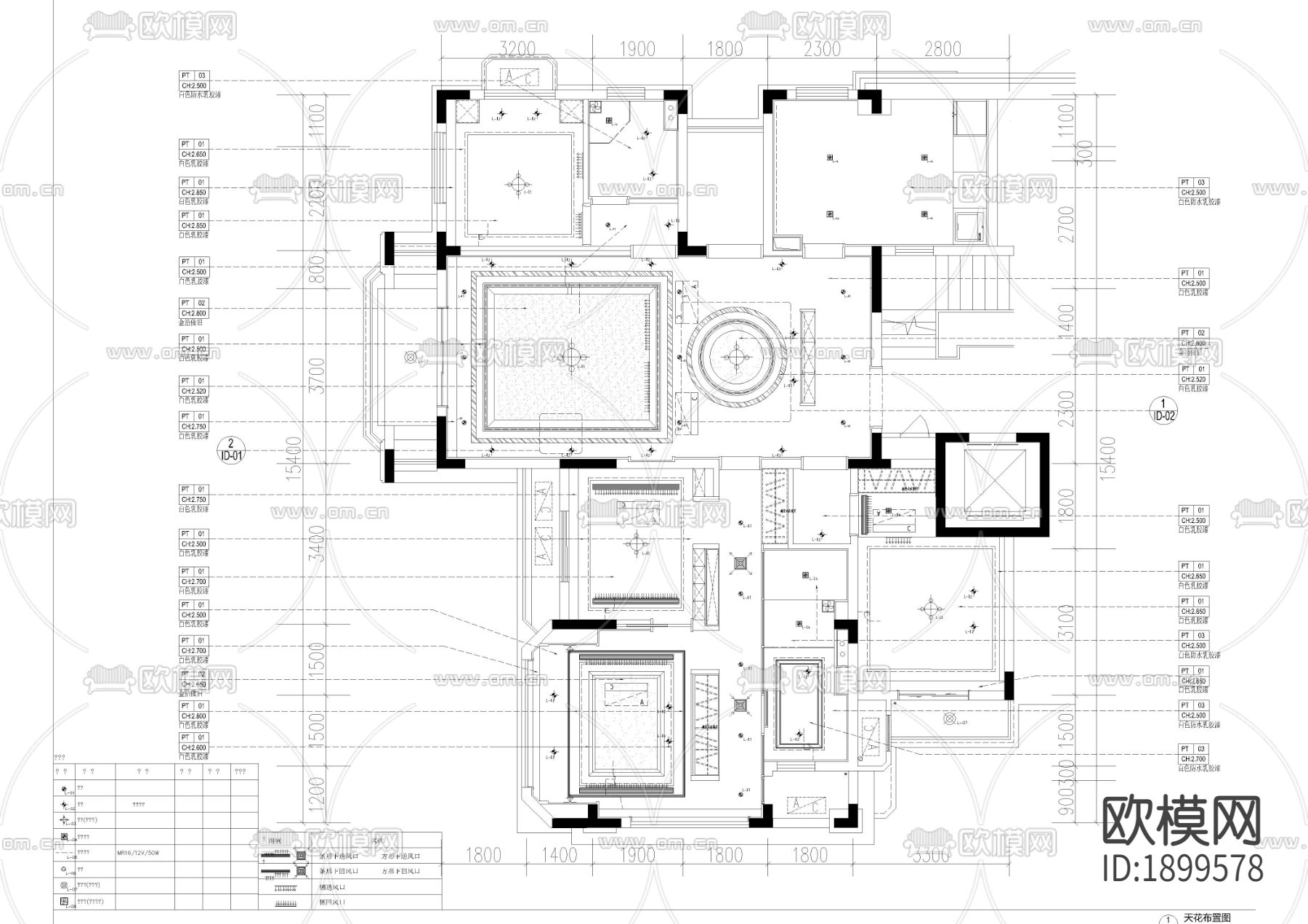 新古典家居cad施工图下载（渲染图7）
