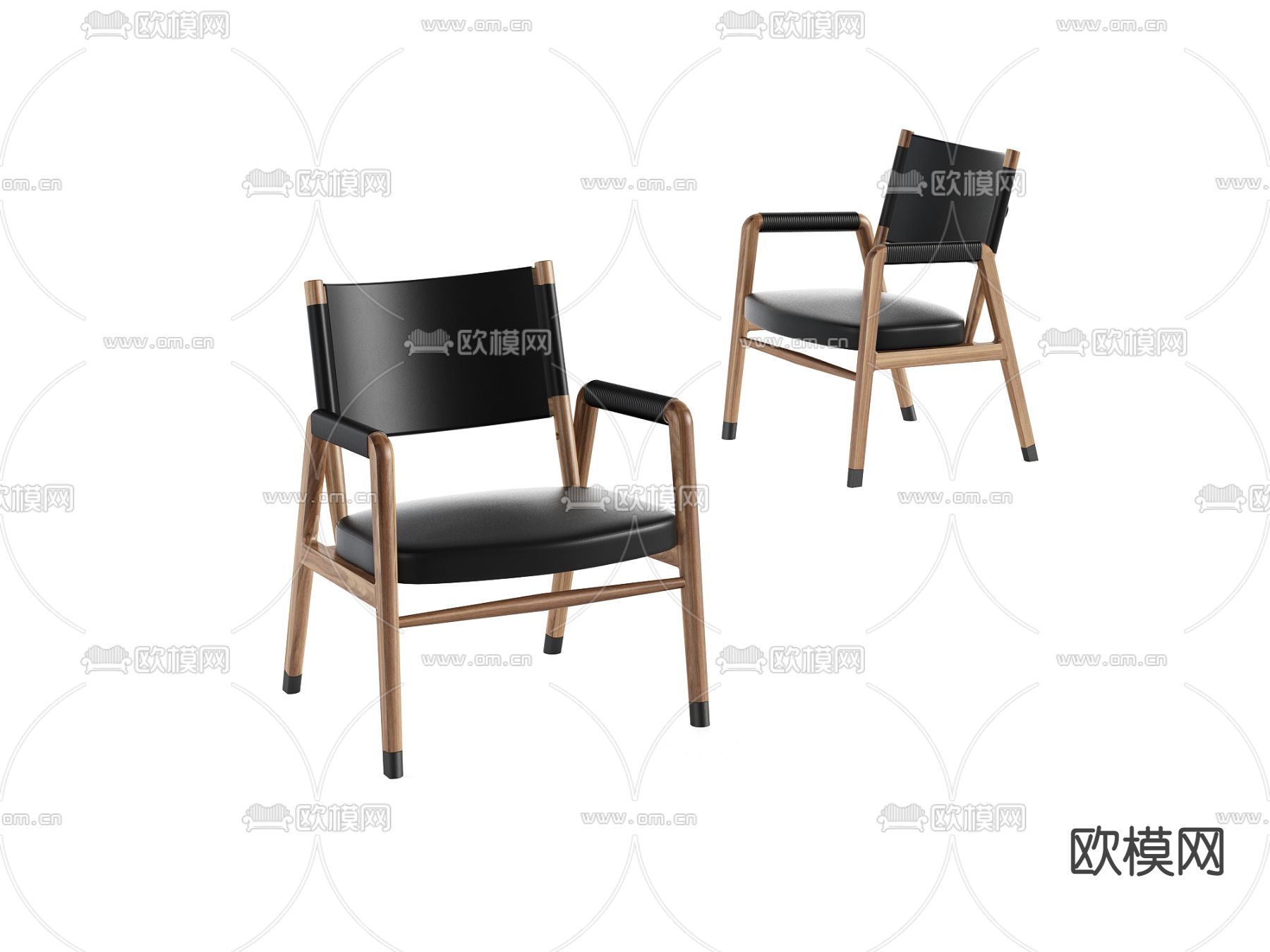 FLEXFORM 皮革休闲椅3d模型下载