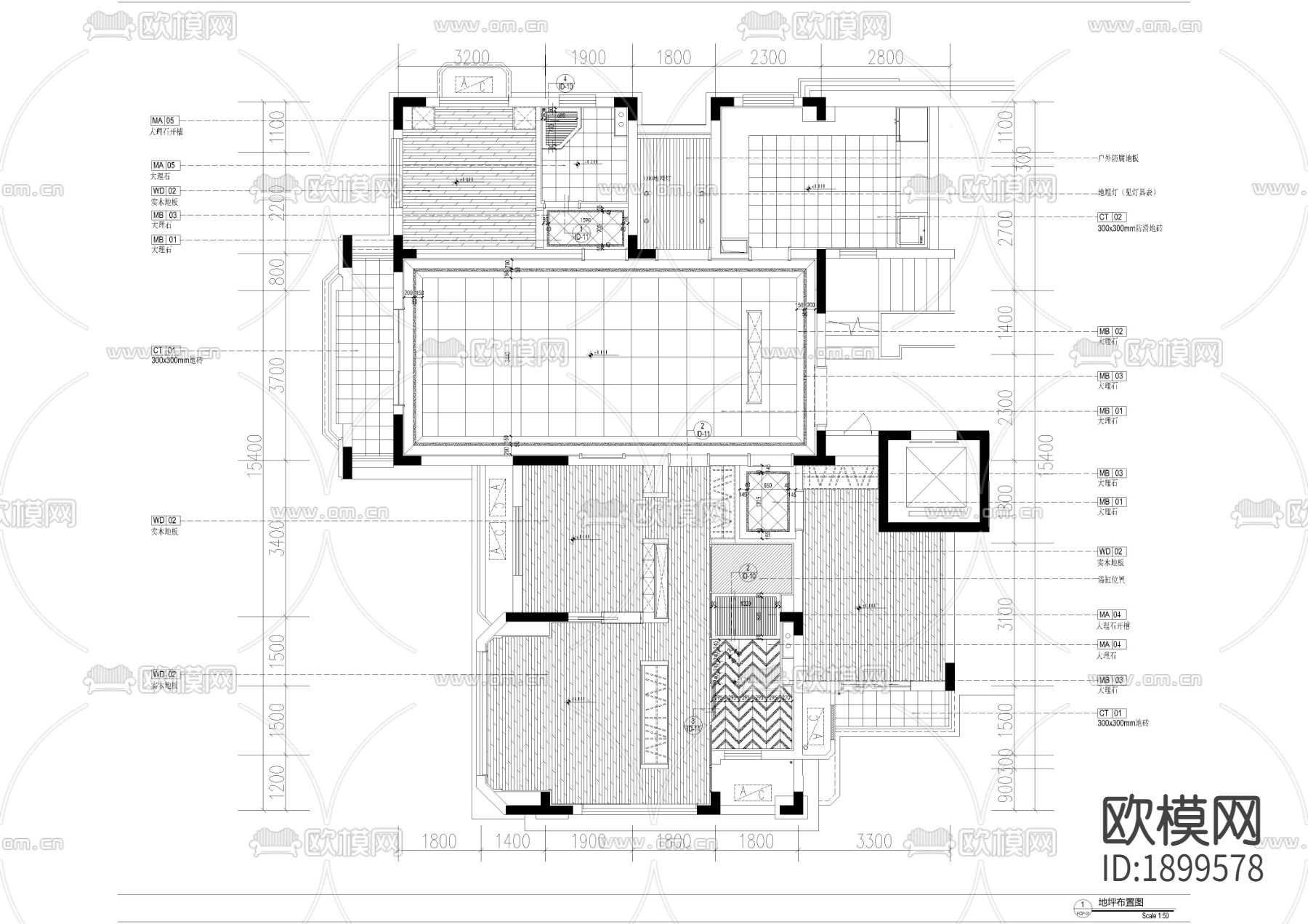 新古典家居cad施工图下载（渲染图5）