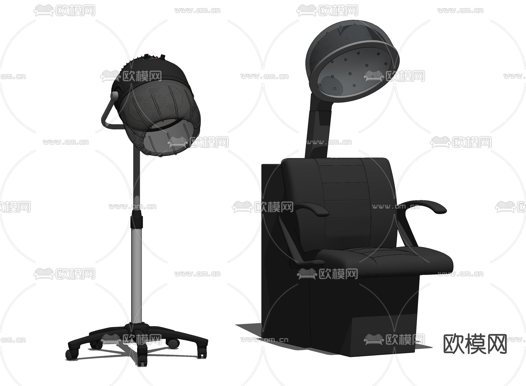 现代理发店烘发机su模型下载