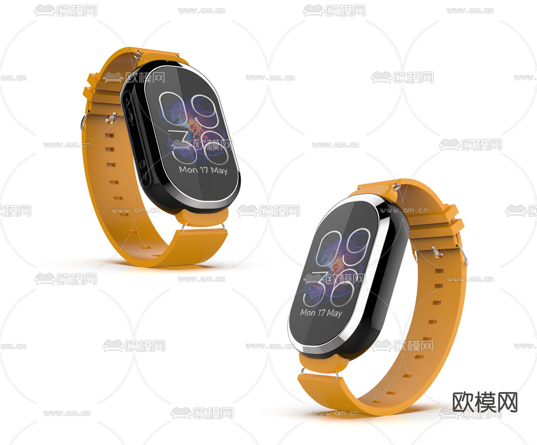 现代数码电子手环3d模型下载