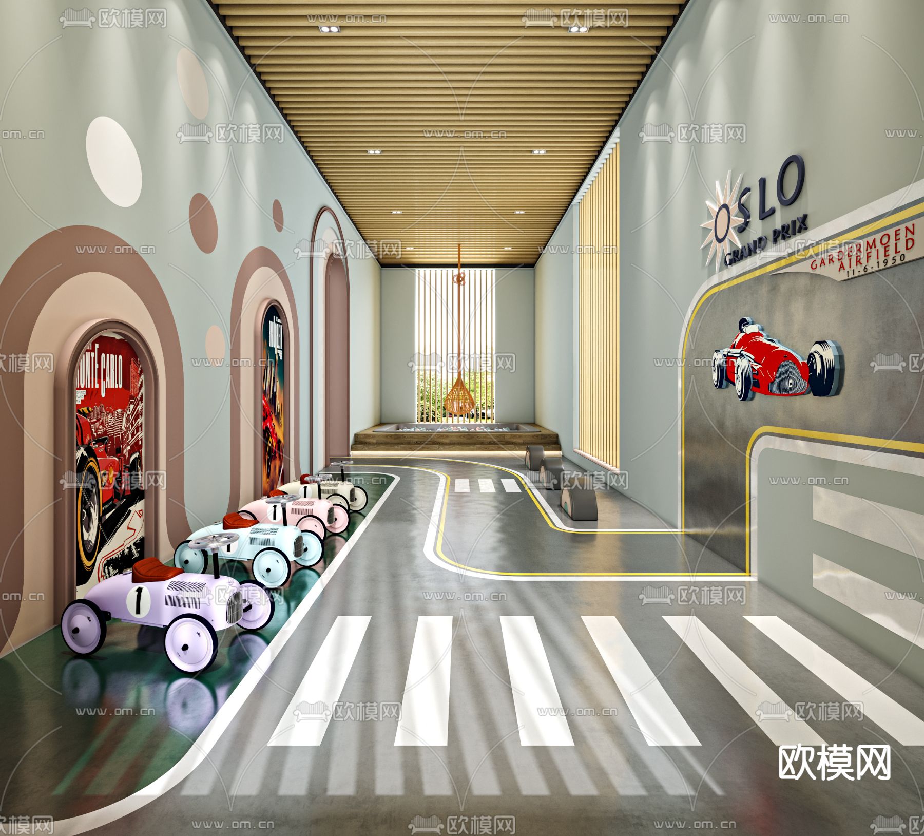 现代儿童游乐园3d模型