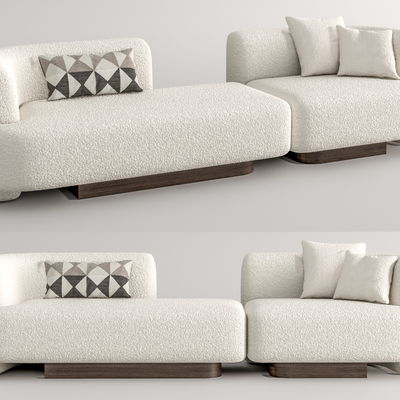 现代多人沙发su模型