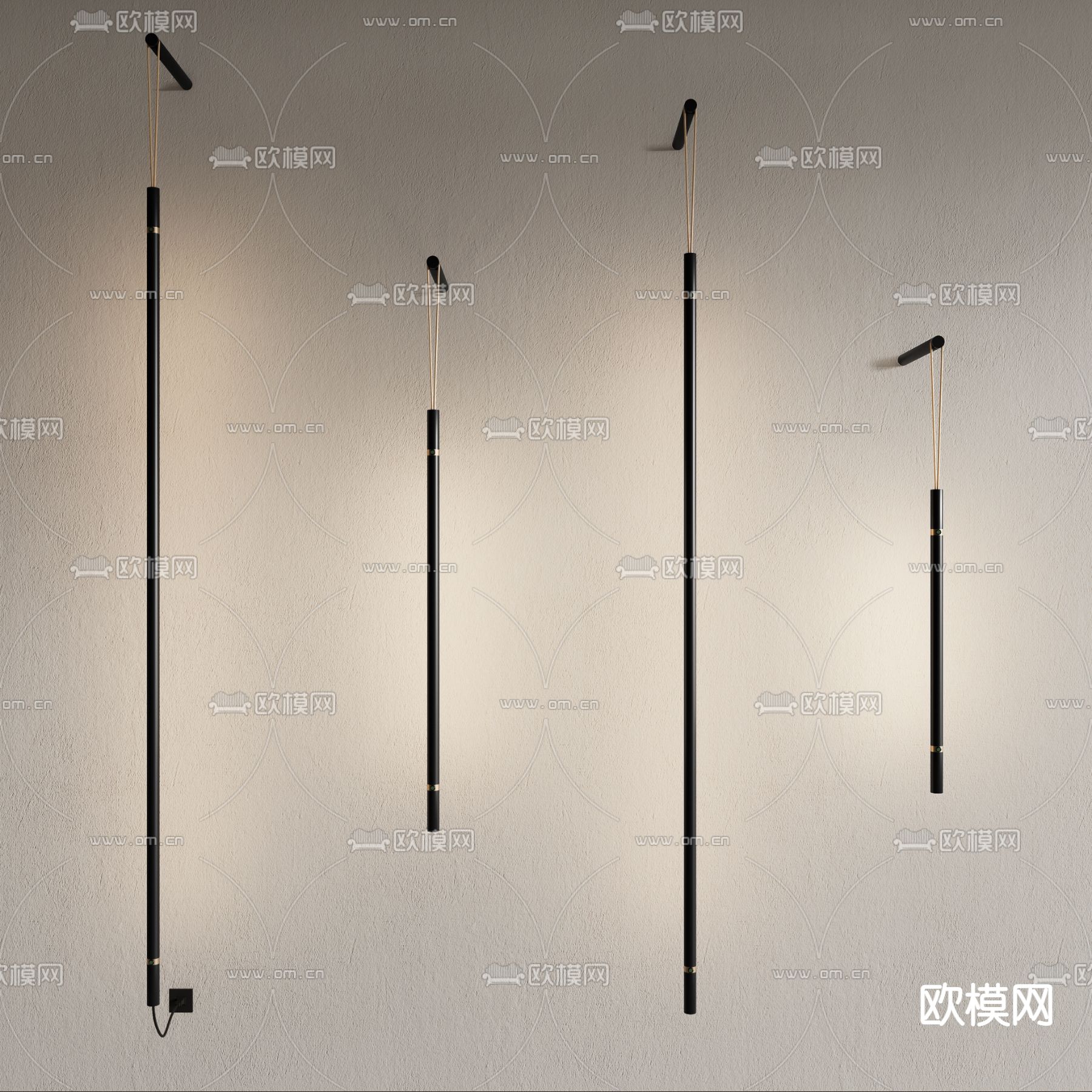 现代壁灯su模型