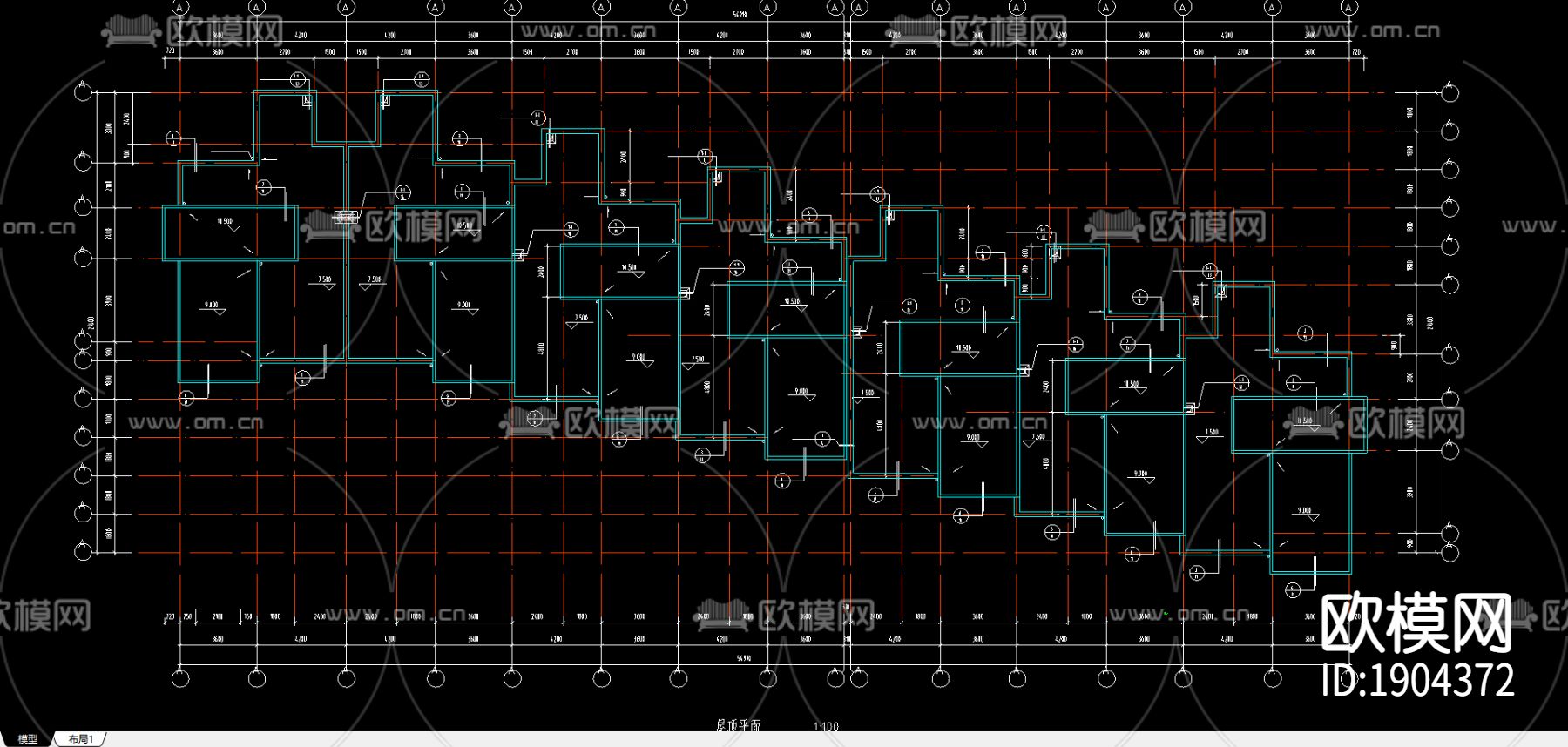 别墅cad施工图下载（渲染图3）