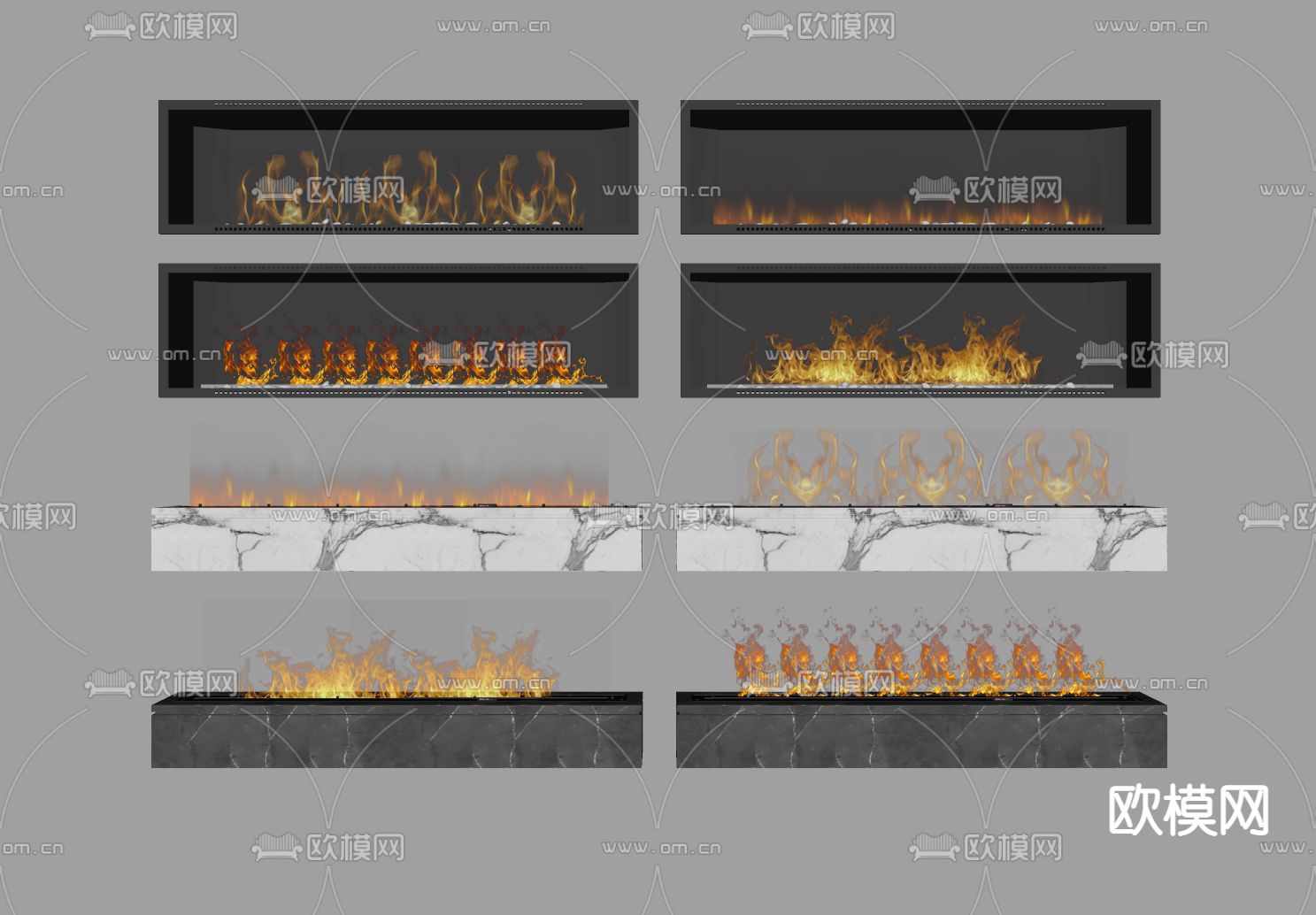 现代燃气壁炉su模型下载（渲染图2）