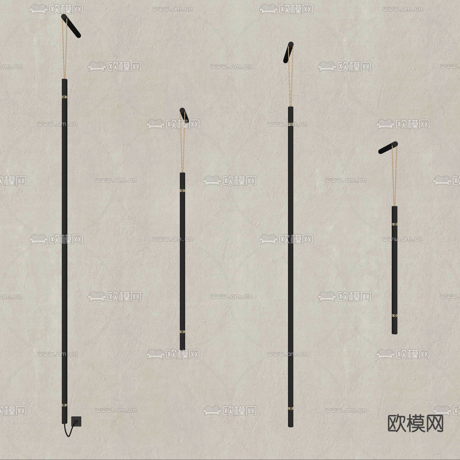 现代壁灯su模型