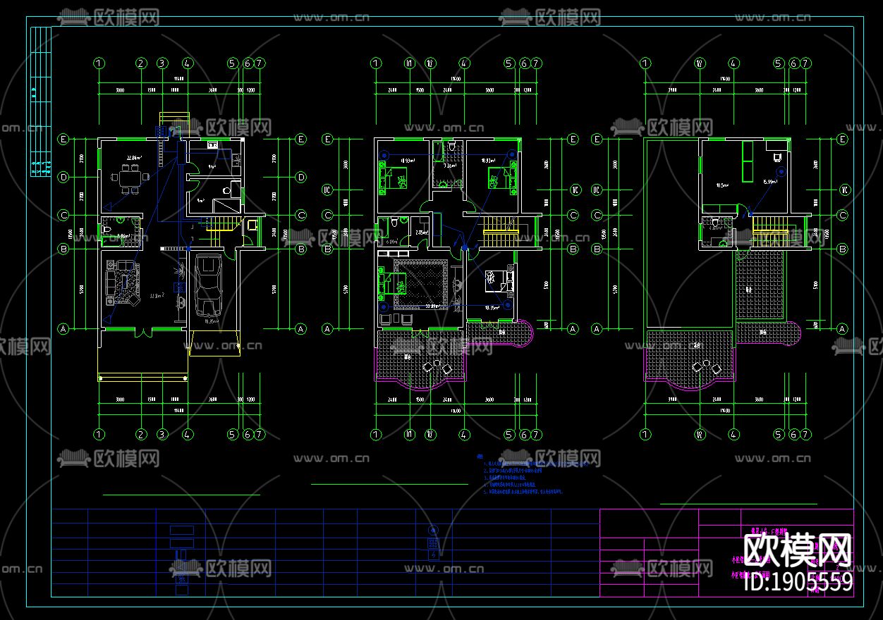 别墅cad施工图下载（渲染图6）