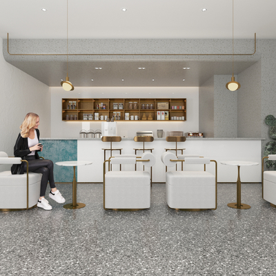  现代公司茶水间su模型 