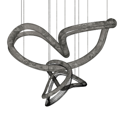  侘寂风装饰吊灯su模型 