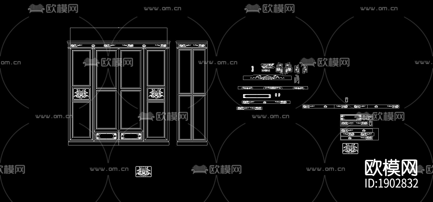 人物卷书大衣柜下载（渲染图1）
