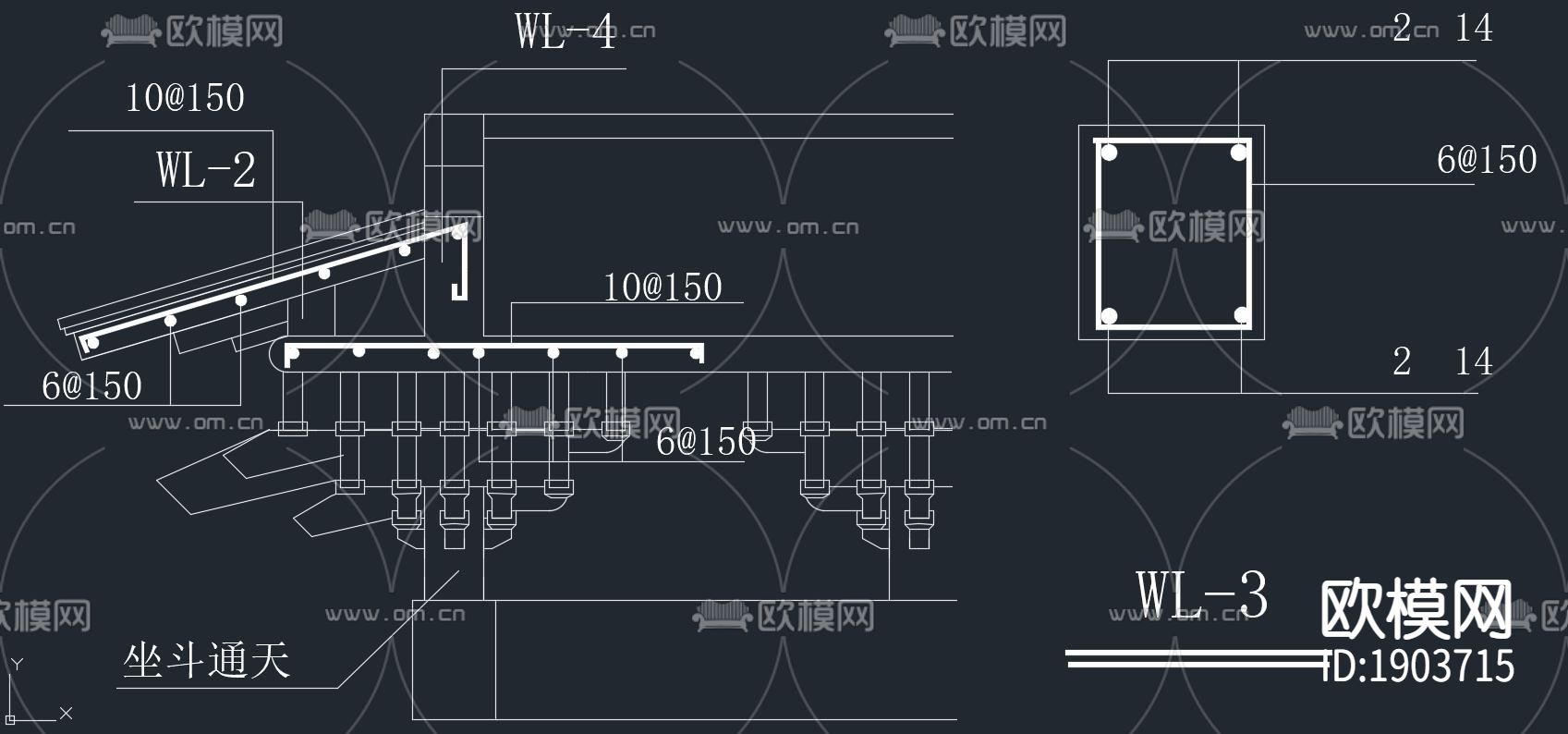 中式牌坊平面立面剖面大样施工图纸下载（渲染图8）