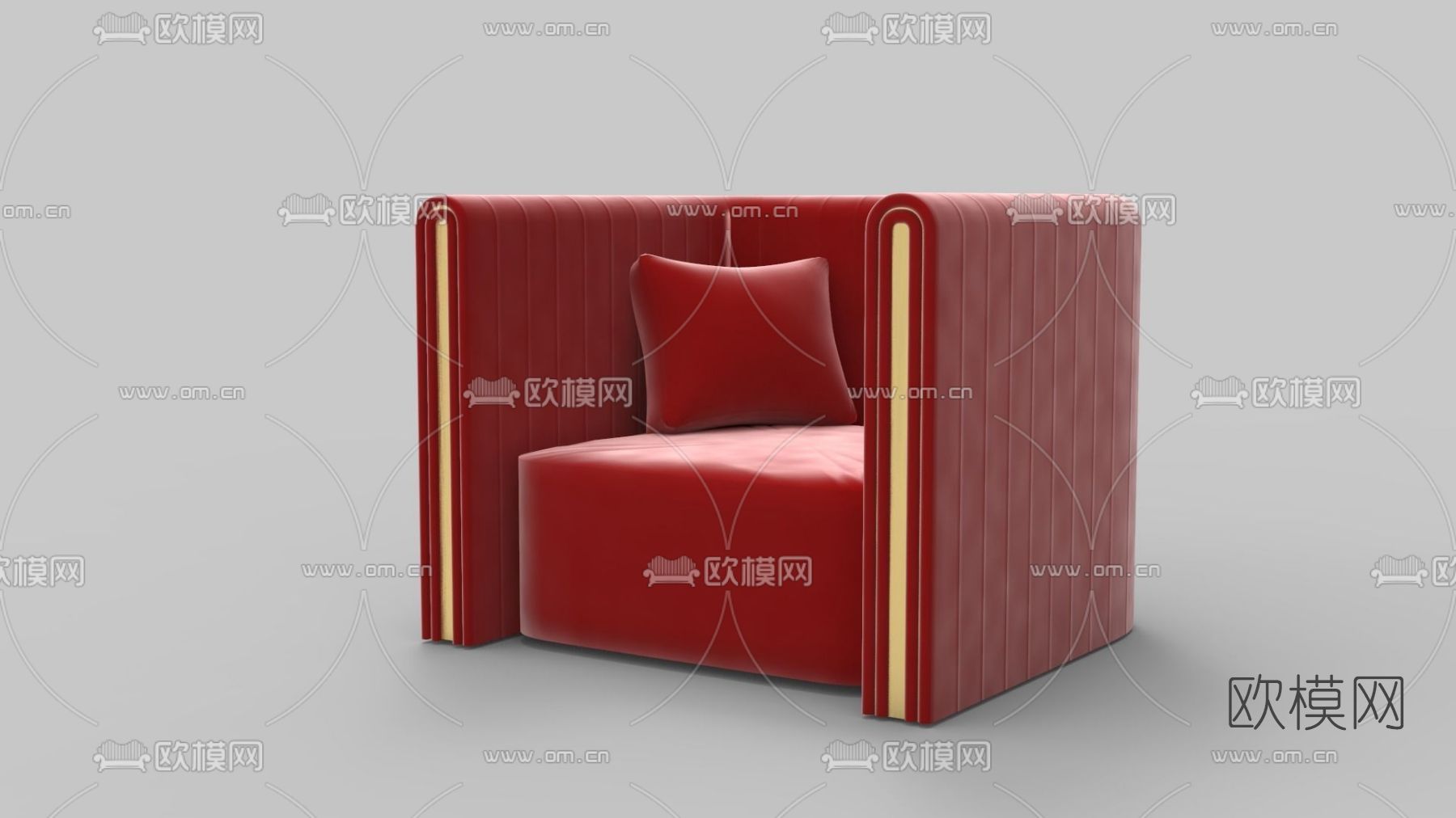 现代单人沙发免费3d模型下载