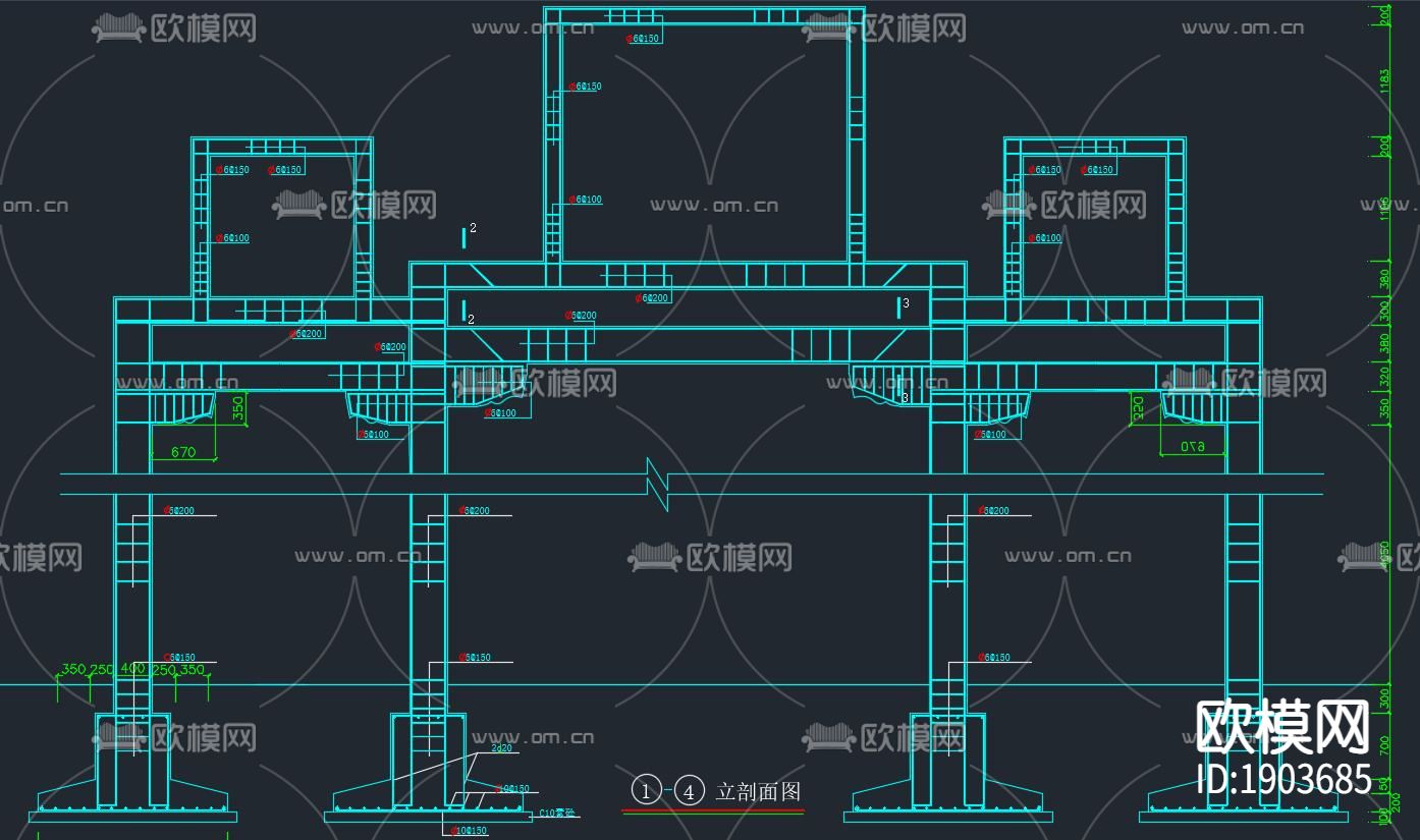 中式社区入口牌坊下载（渲染图6）