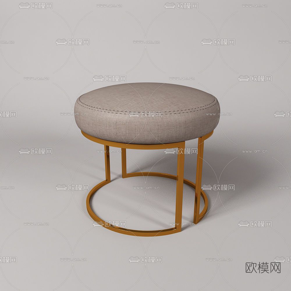 现代沙发凳免费3d模型下载