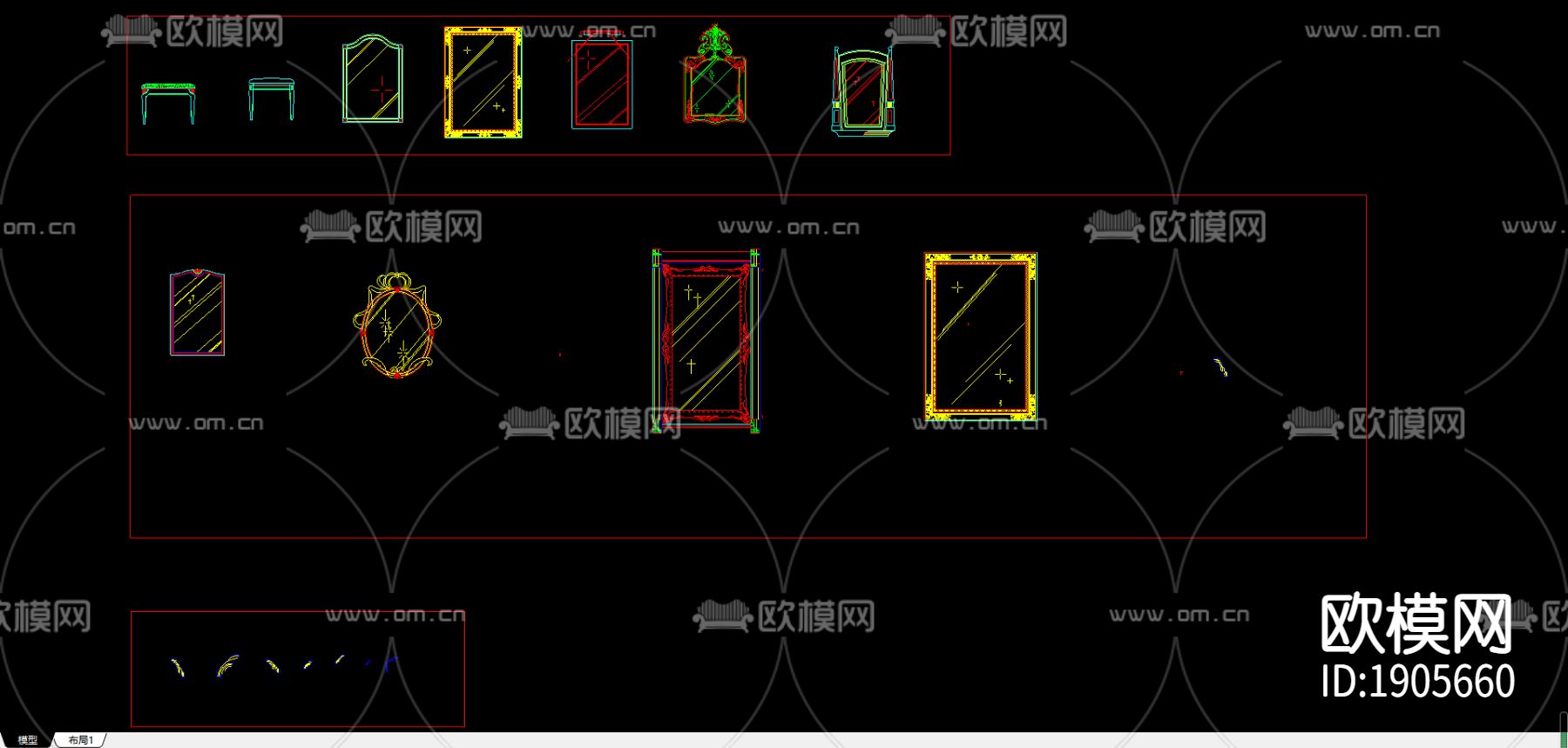 复古家具节点大样下载（渲染图3）