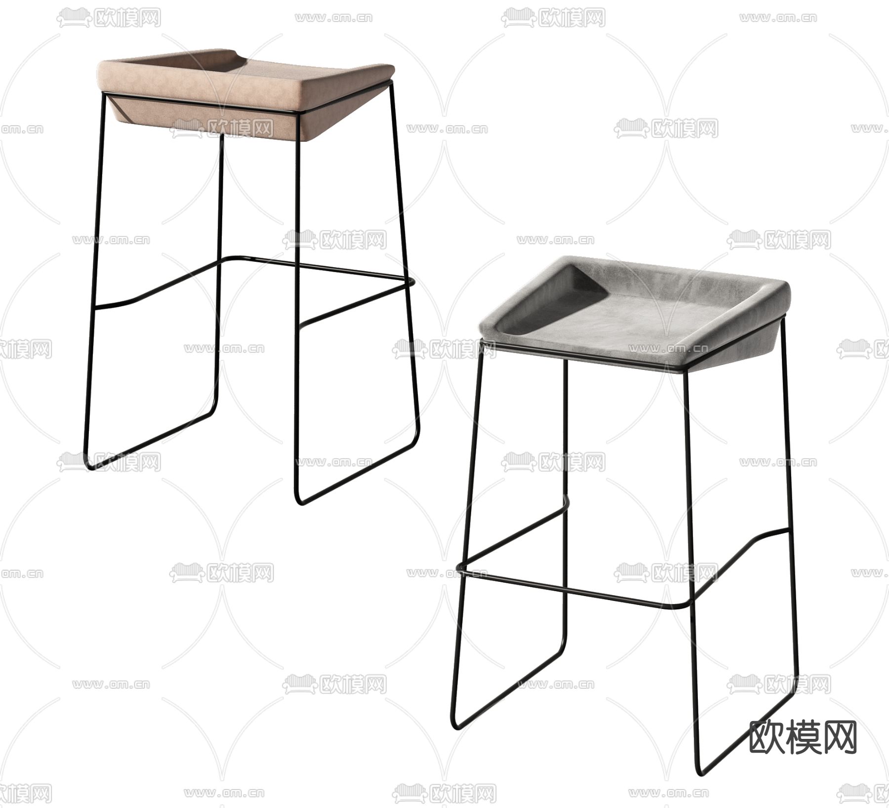 现代吧台椅3d模型