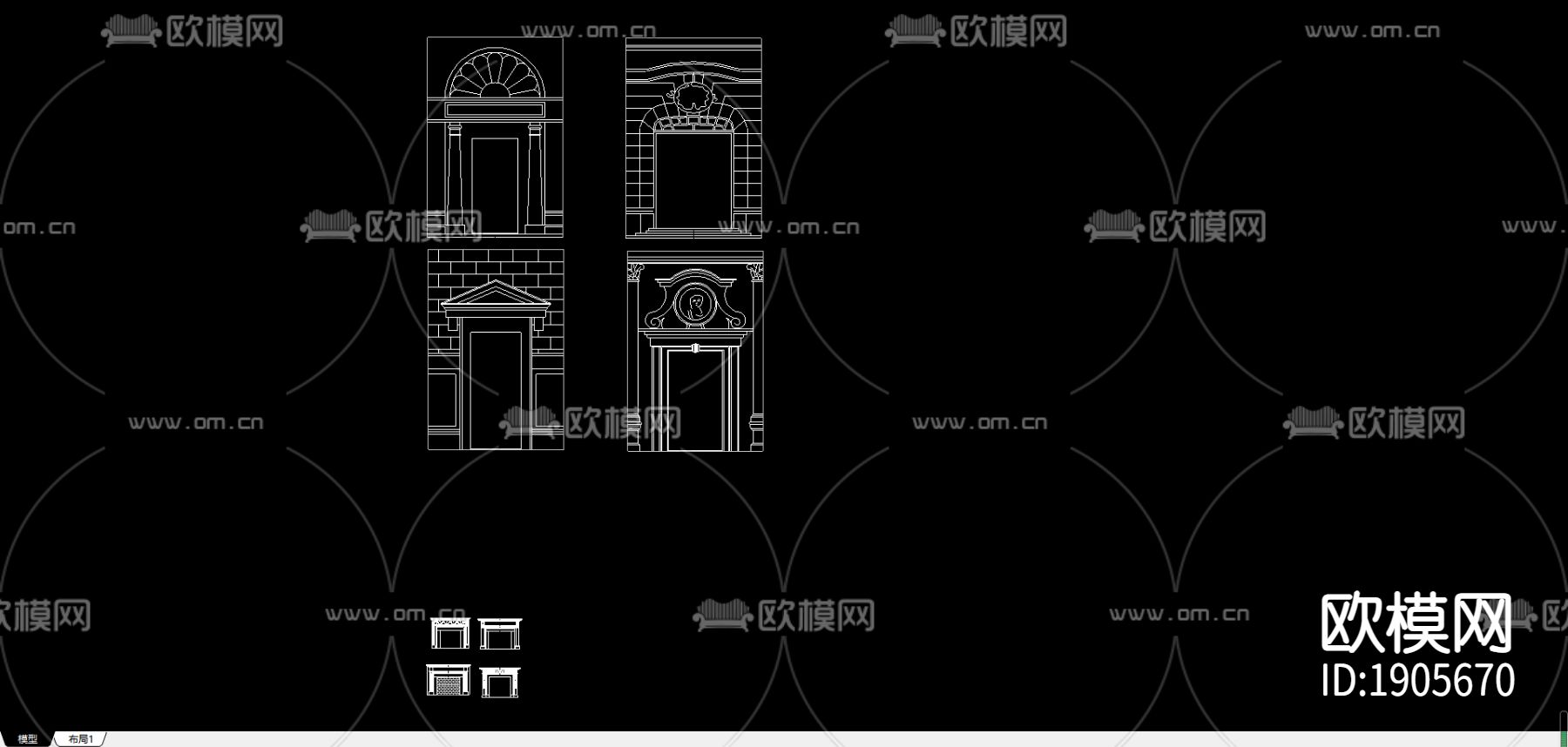 欧式壁炉节点大样下载