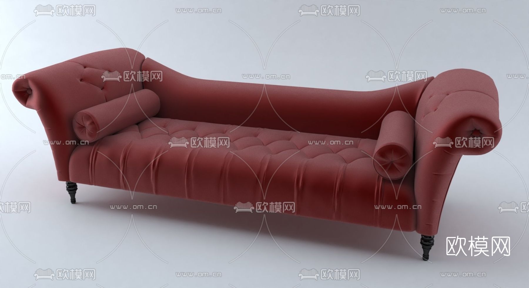 简欧双人沙发免费3d模型下载
