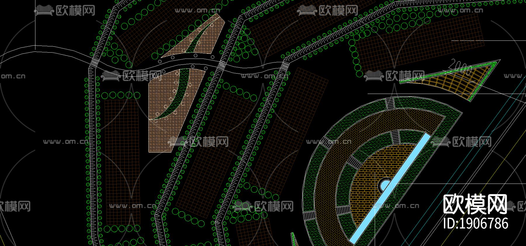 某公园平面布置及部分节点大样图下载（渲染图2）