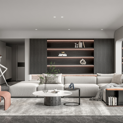 现代客厅su模型