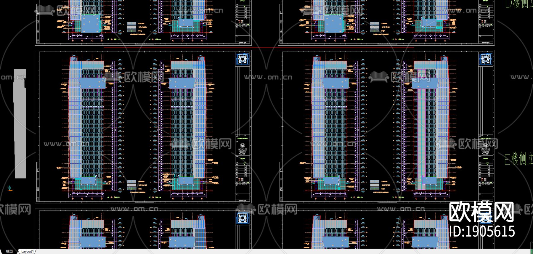 同济-杭州市市民中心CAD施工图下载