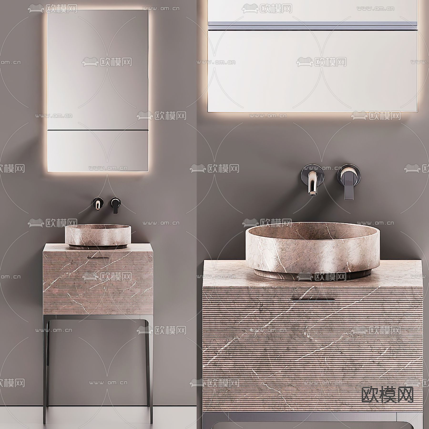 现代台盆洗手盆3d模型下载