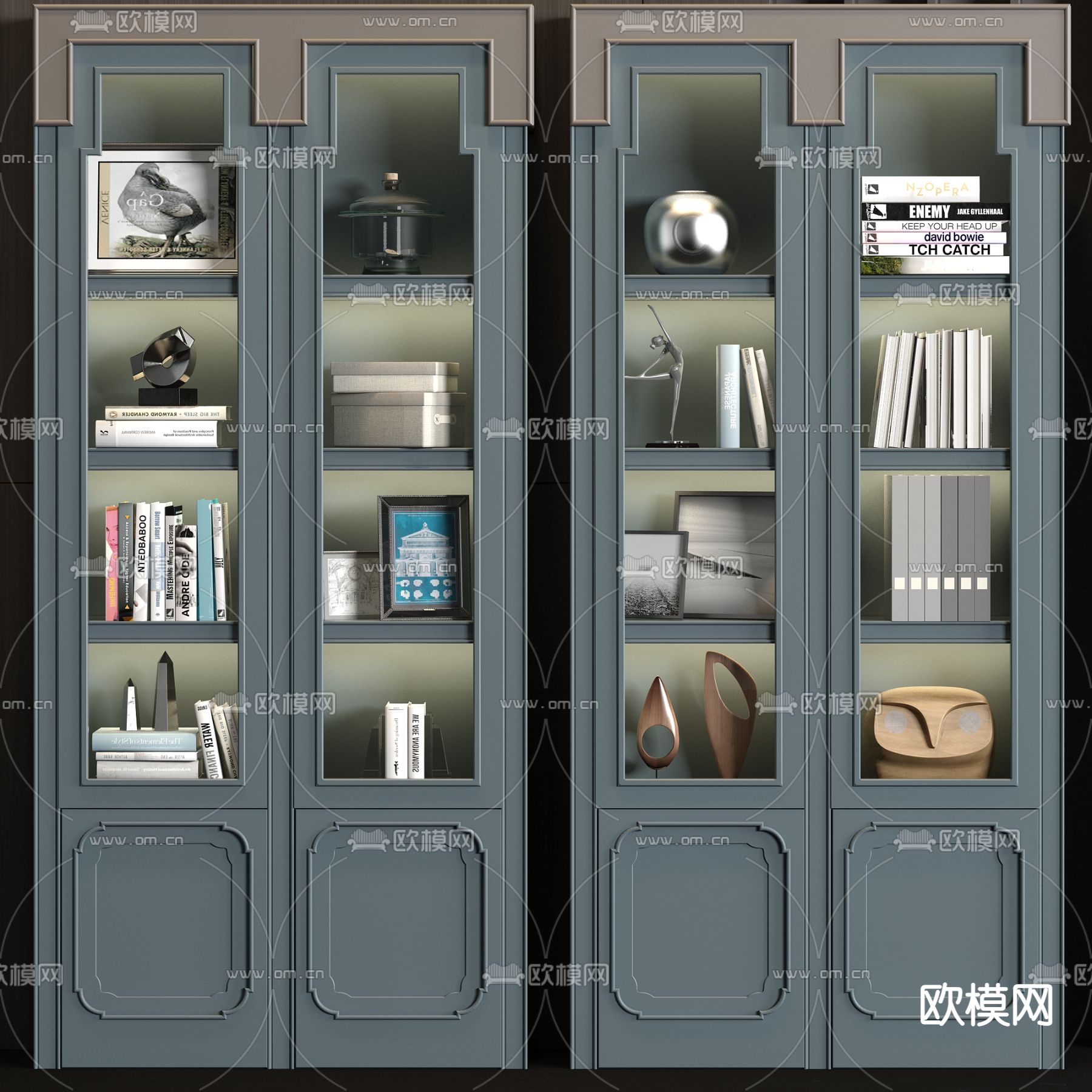 现代轻奢装饰柜su模型