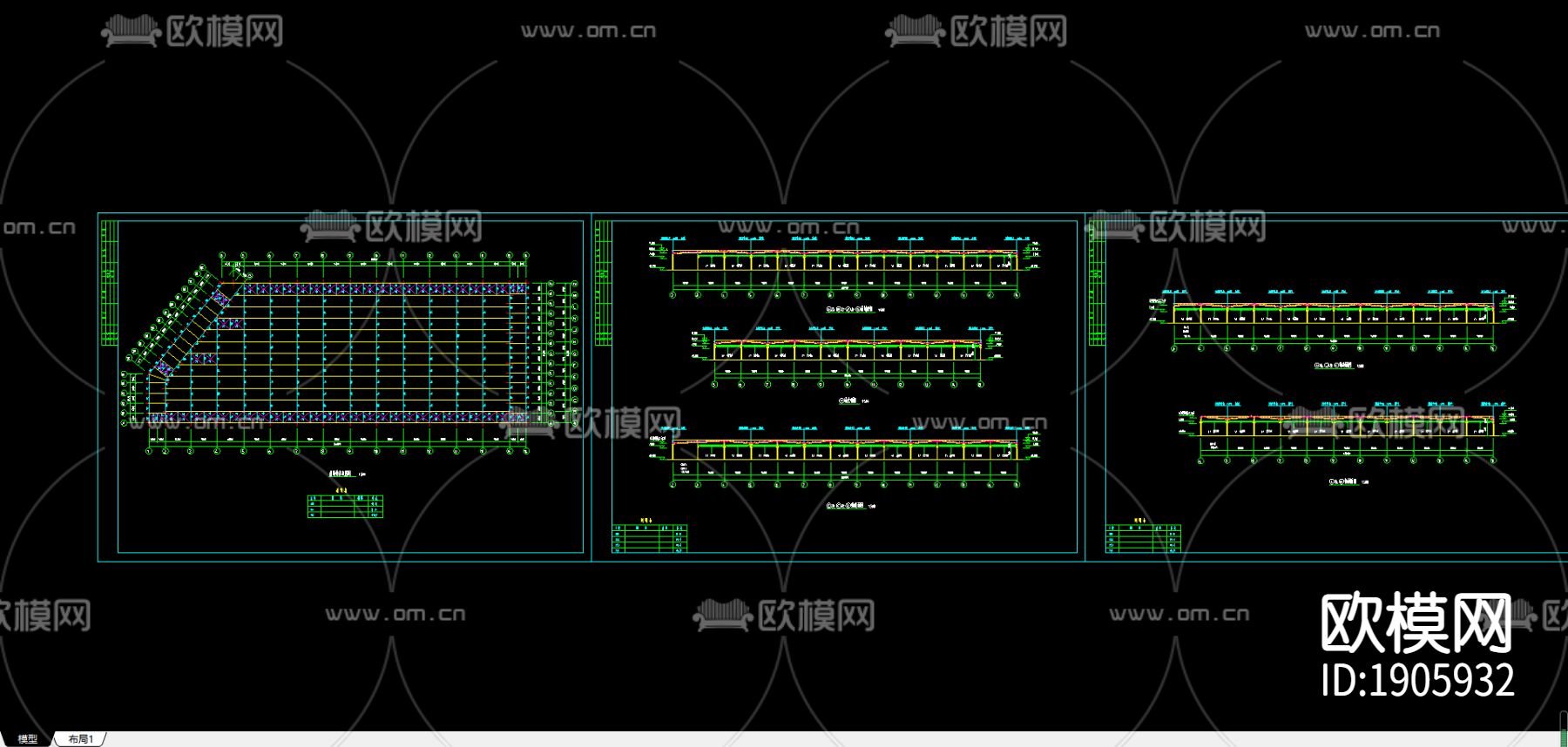 成都西南石材2期厂房CAD施工图下载（渲染图1）