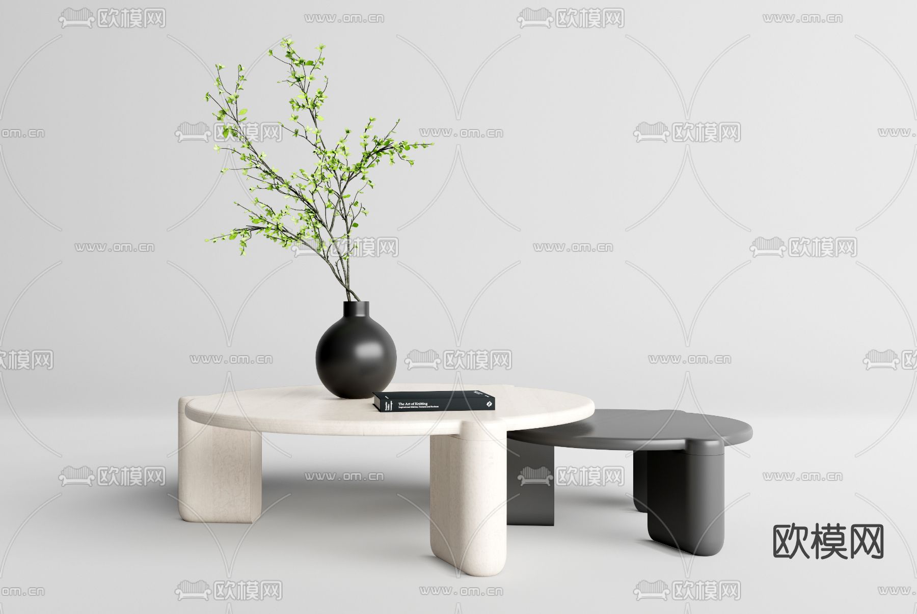 北欧茶几su模型下载（渲染图1）