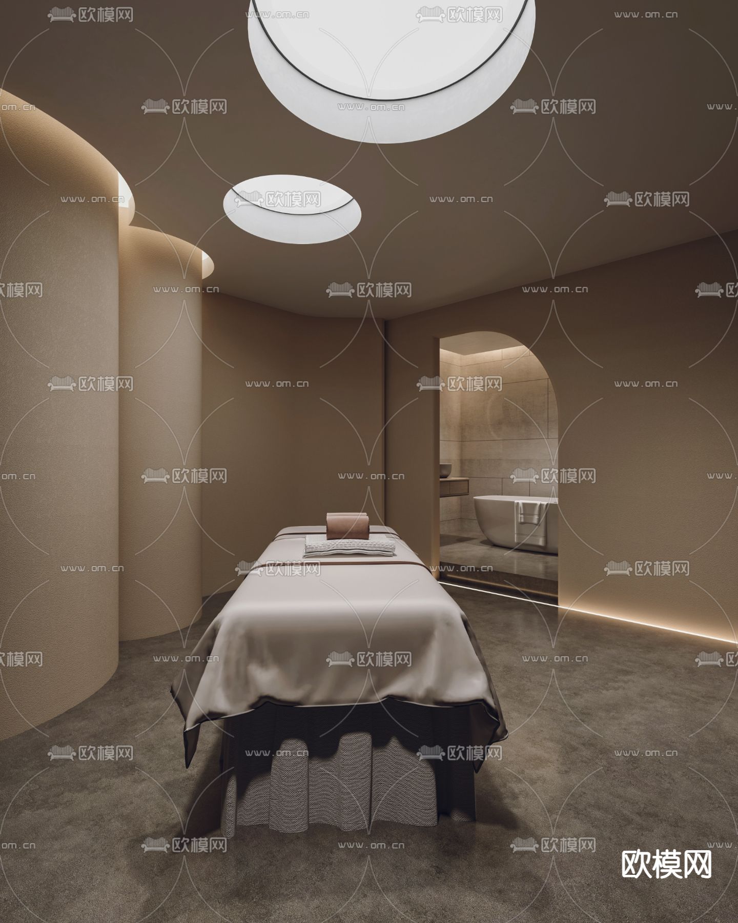 侘寂风SPA护理房3d模型下载