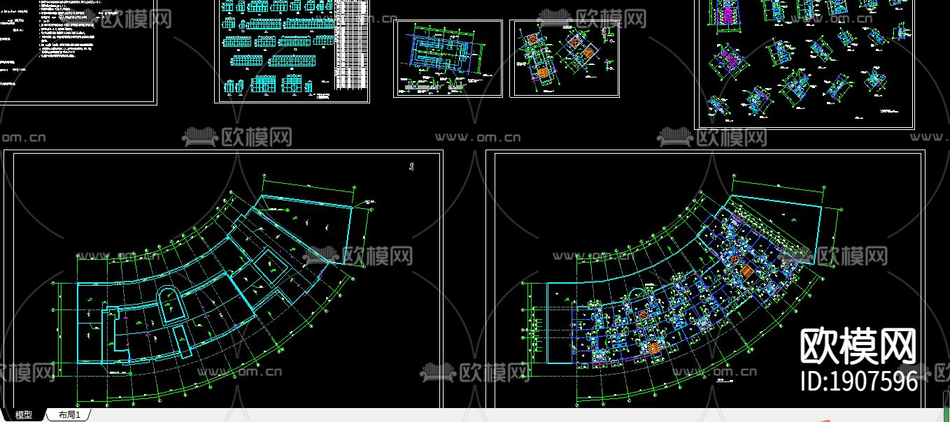 凯悦宾馆建筑CAD施工图下载（渲染图2）