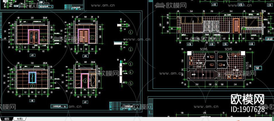 電信大樓建筑CAD施工圖下載(渲染圖1)
