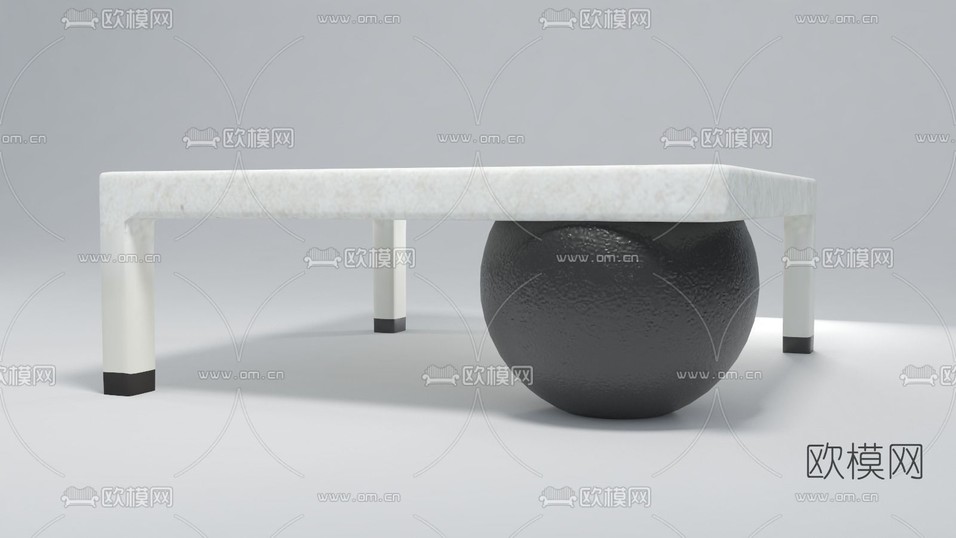 现代茶几免费3d模型下载