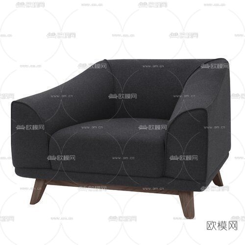 现代单人沙发免费3d模型下载
