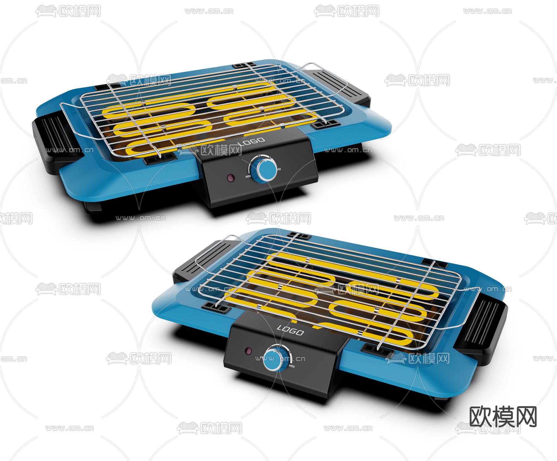 现代烧烤电饼铛3d模型下载