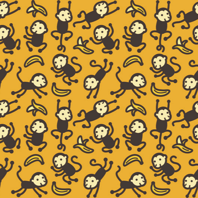  无缝卡通动物图案壁纸 