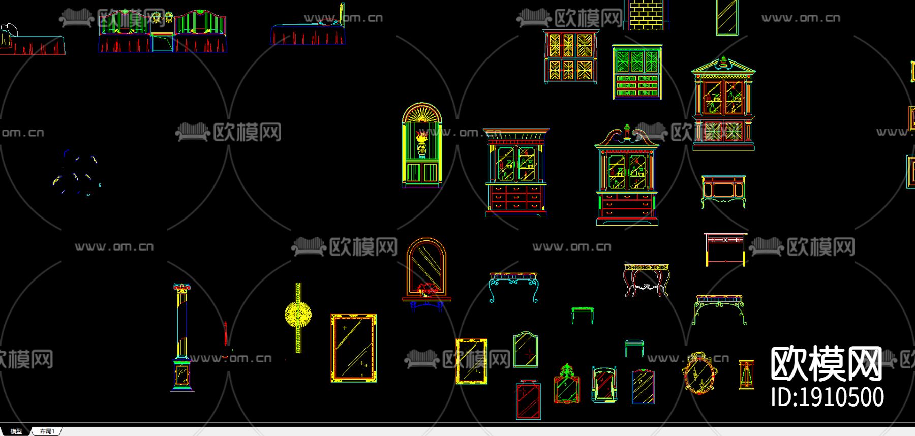 室内装修cad图库下载