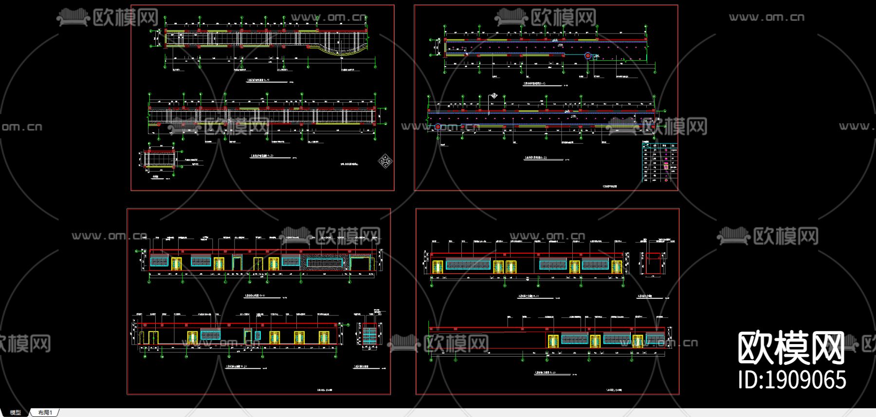 走道设计cad施工图下载