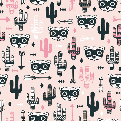  无缝卡通动物图案壁纸 