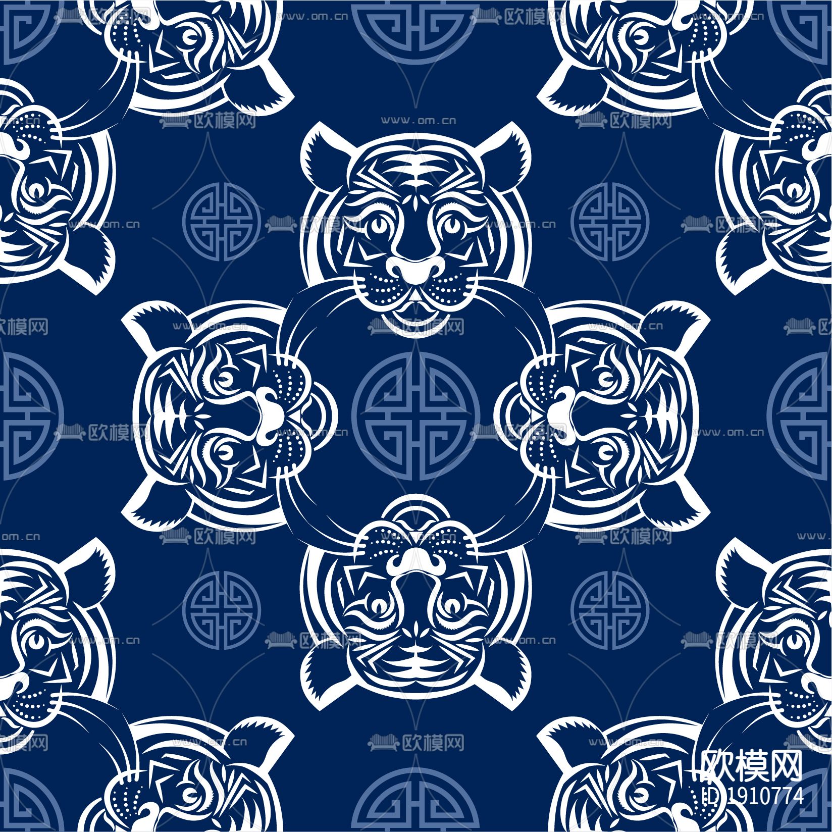 无缝虎年老虎卡通壁纸下载