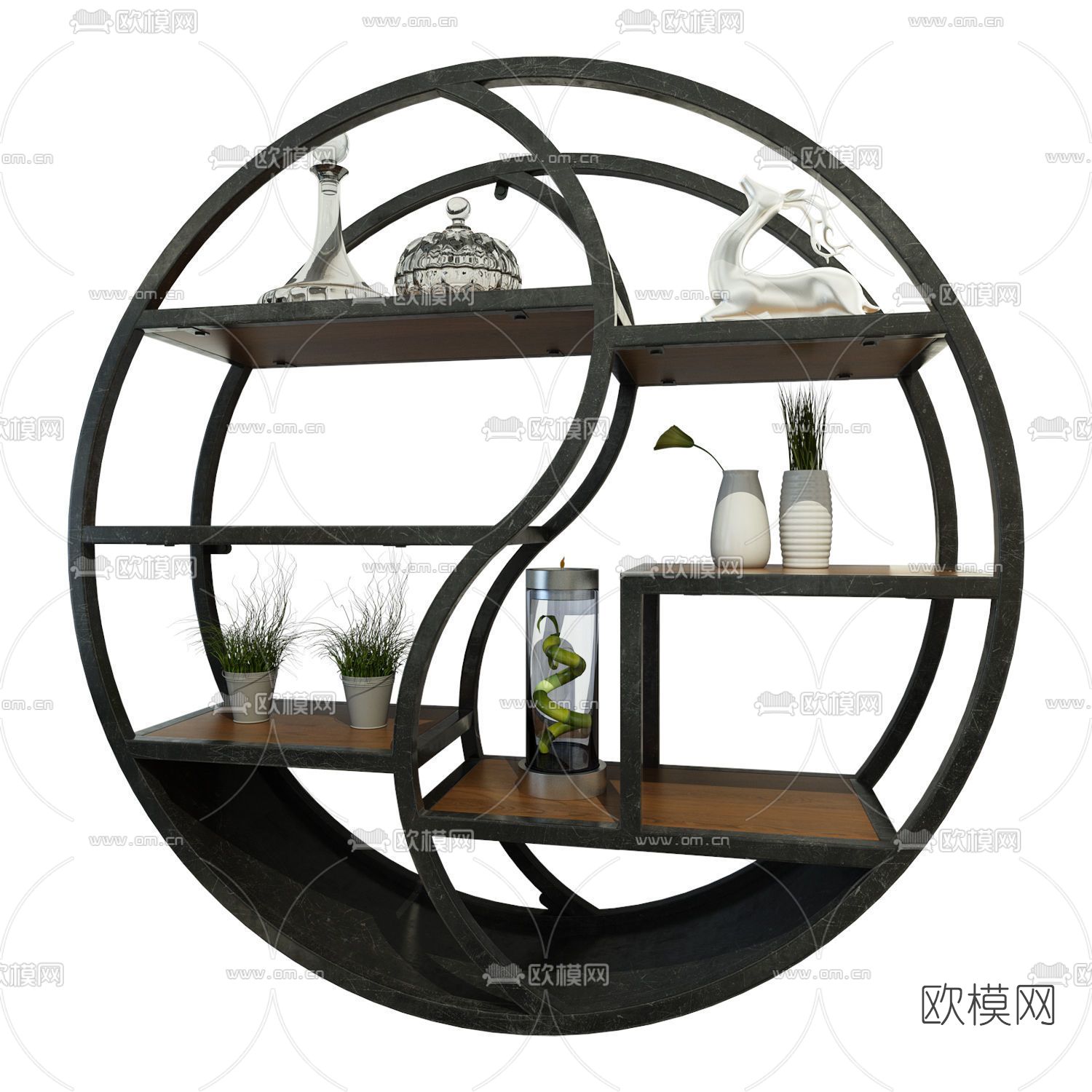 现代装饰架免费3d模型下载