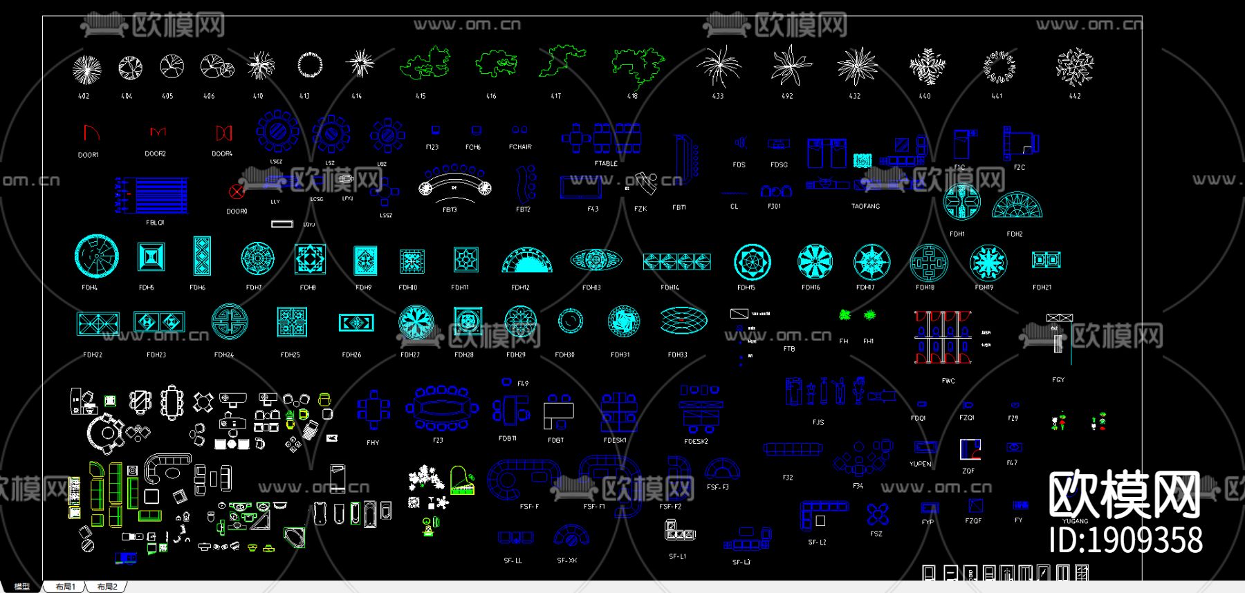 室内装修CAD图库下载