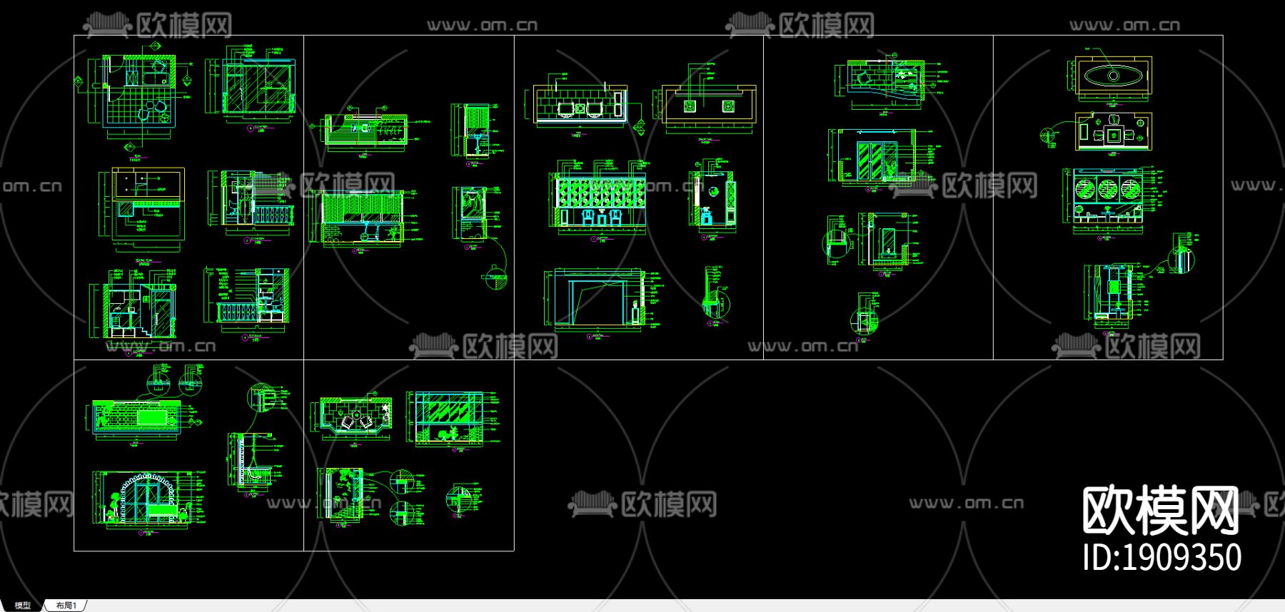 阳台装修立面节点图下载