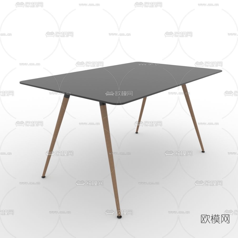 现代餐桌免费3d模型下载