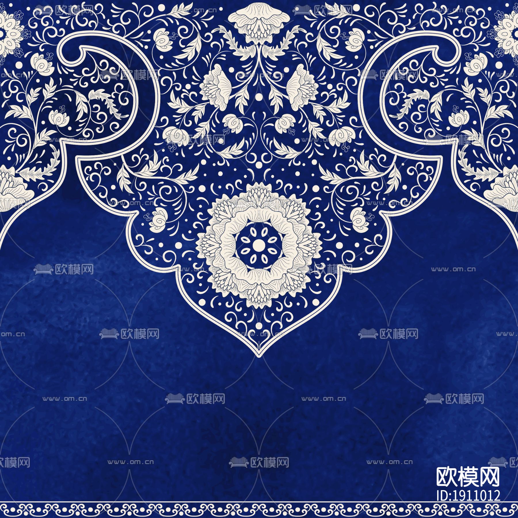 中国风古风青花图案