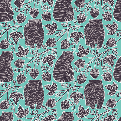  无缝卡通动物图案壁纸 