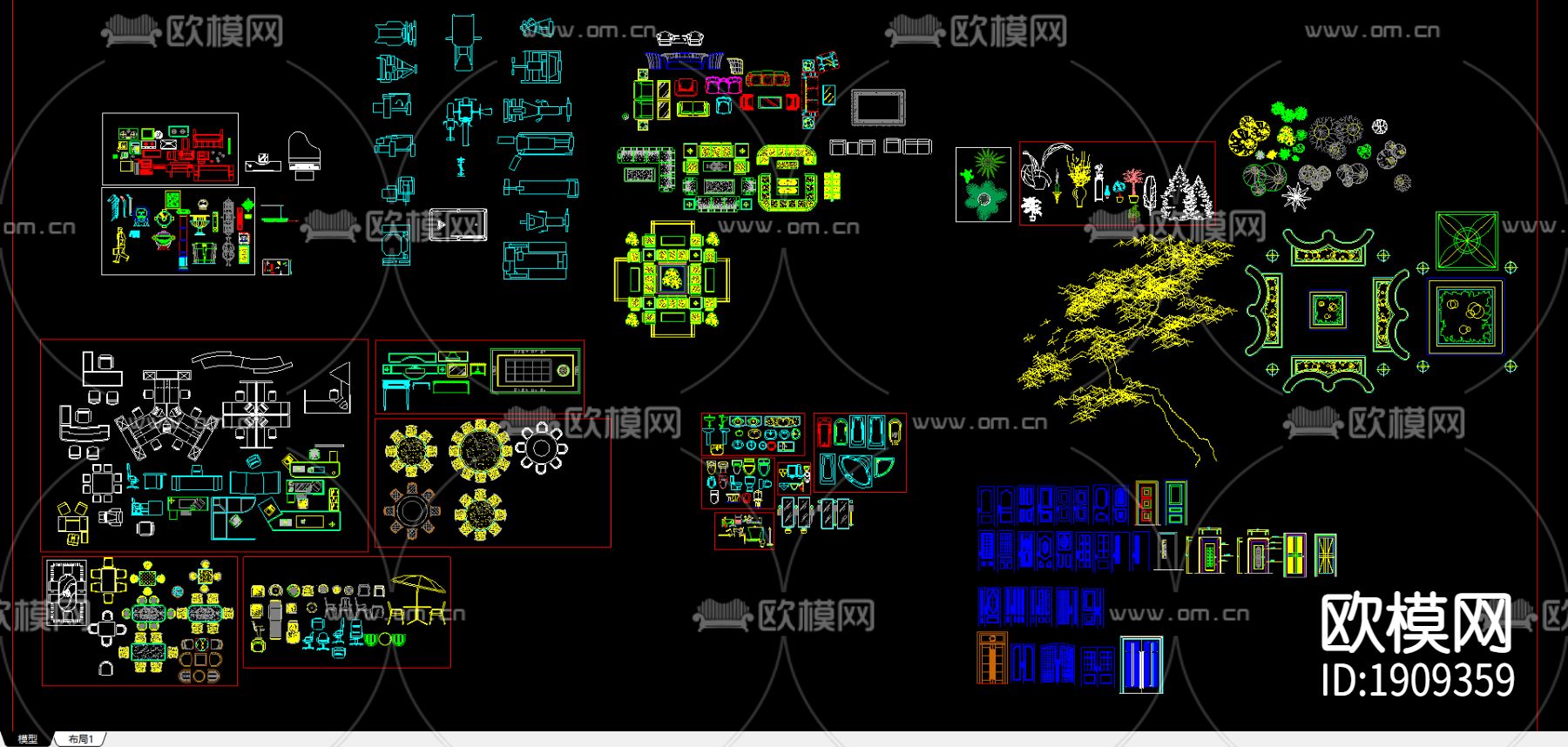 室内装修CAD图库下载