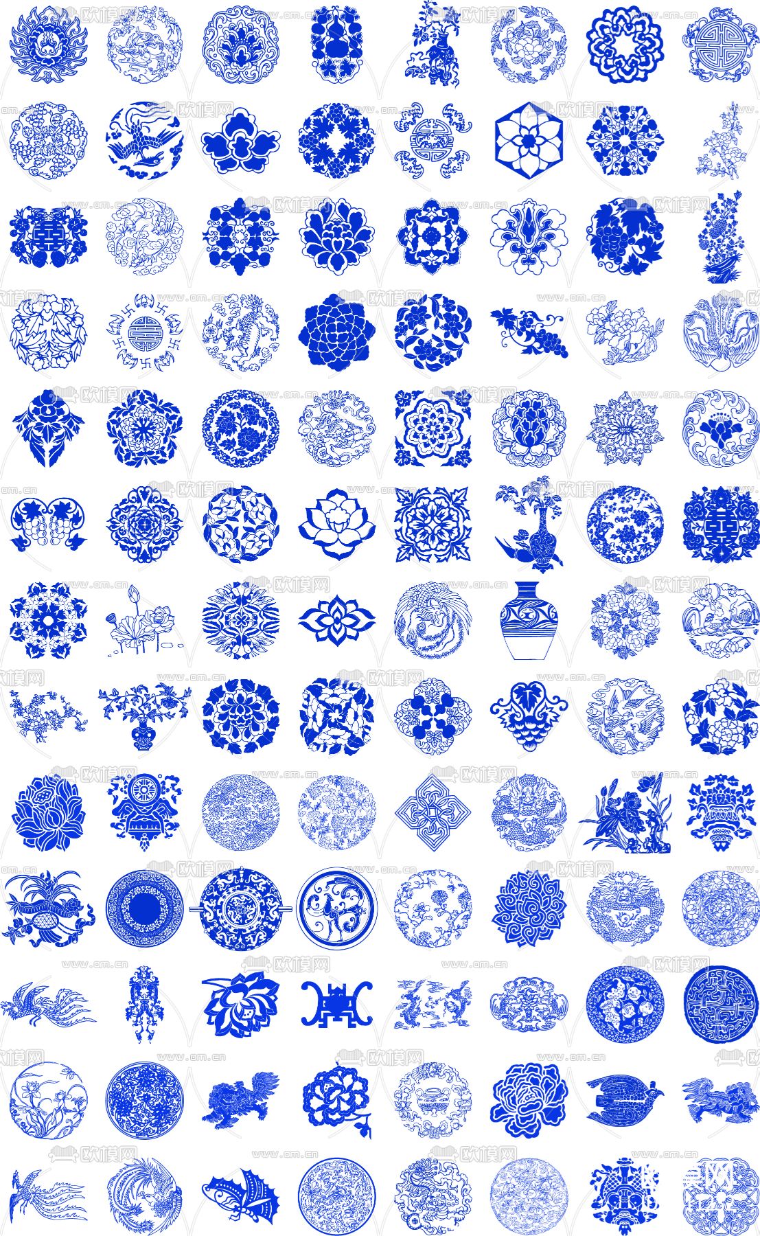 青花瓷花纹下载